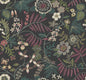 Marilyn Dark Blue Floral Trail Wallpaper by Scott Living (Black)