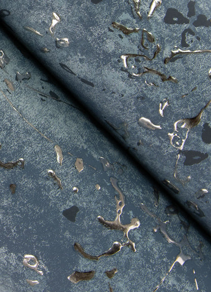 Arian Silver Inkburst Wallpaper (Blue)