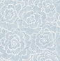 Periwinkle Blue Textured Floral Wallpaper (Blue)