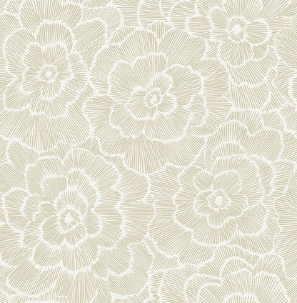 Periwinkle Blue Textured Floral Wallpaper (Stone)