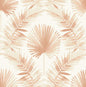 Calla Green Painted Palm Wallpaper (Rust)