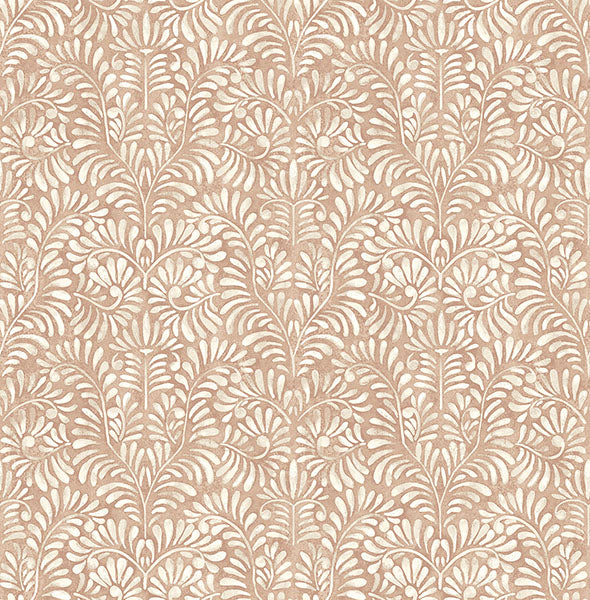 Elma Honey Fiddlehead Wallpaper (Rust)