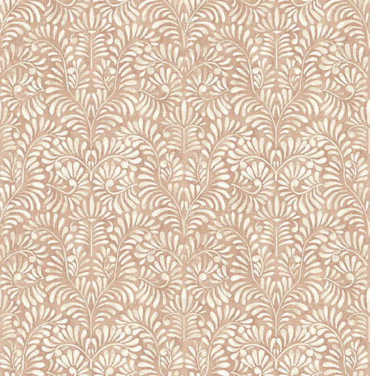 Elma Honey Fiddlehead Wallpaper (Rust)