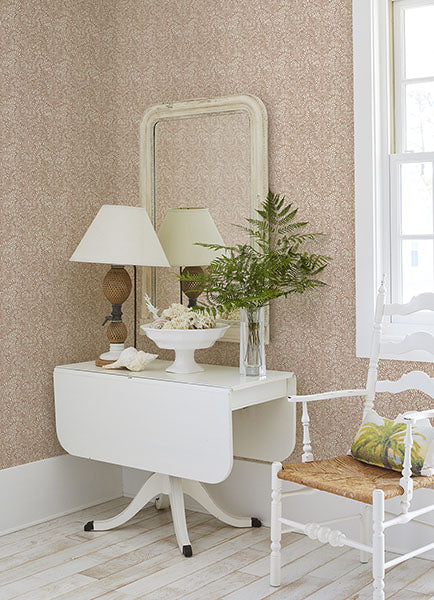 Elma Honey Fiddlehead Wallpaper (Rust)