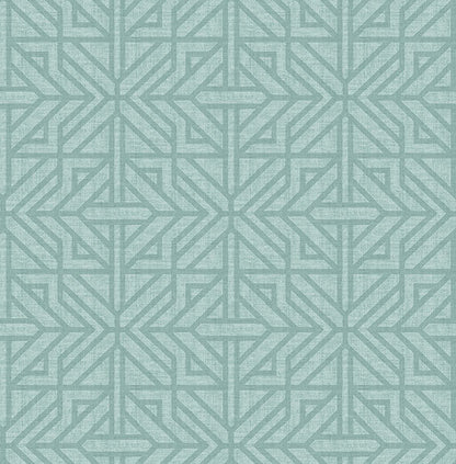Hesper Green Geometric Wallpaper (Teal)