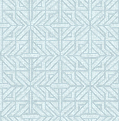 Hesper Green Geometric Wallpaper (sky blue)