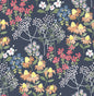 Cultivate Navy Springtime Blooms Wallpaper (Navy)
