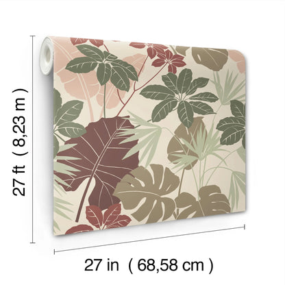 Medellin Neutral Rainforest Floor Wallpaper (Neutral)