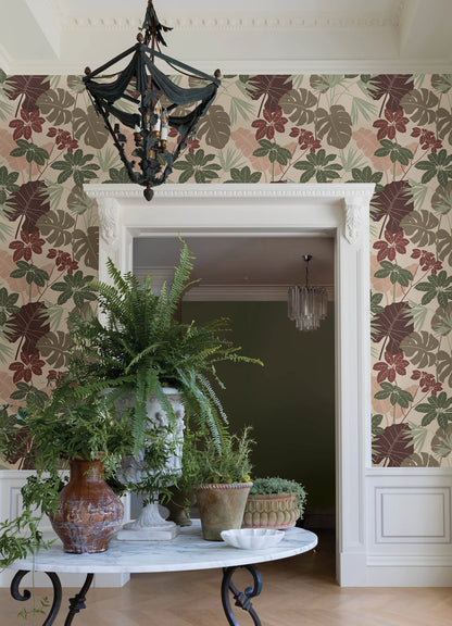 Medellin Neutral Rainforest Floor Wallpaper (Neutral)