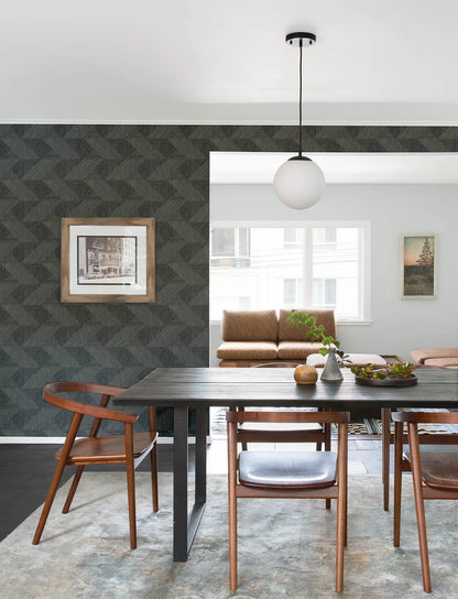 Presley Black Tessellation Wallpaper (Black)