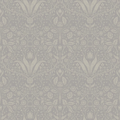 Mara Light Grey Tulip Ogee Wallpaper (Grey)