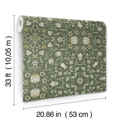 No 1 Holland Park Wallpaper (Green)