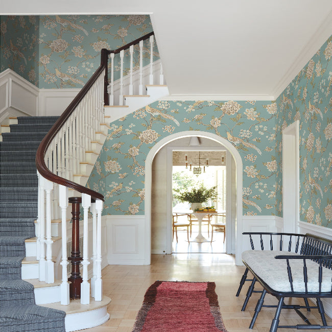 Fanciful Wallpaper- Teal