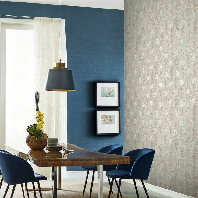 French Marigold Wallpaper (Cream/Light Blue)