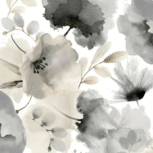 Watercolor Bouquet Wallpaper (Charcoal)