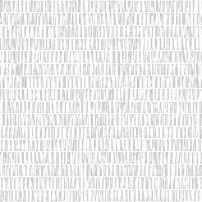 Horizontal Hash Marks Wallpaper- Grey