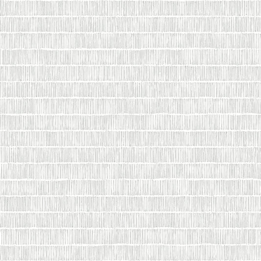 Horizontal Hash Marks Wallpaper- Grey