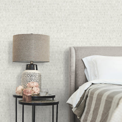 Horizontal Hash Marks Wallpaper- Grey