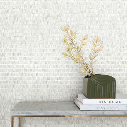 Horizontal Hash Marks Wallpaper- Grey