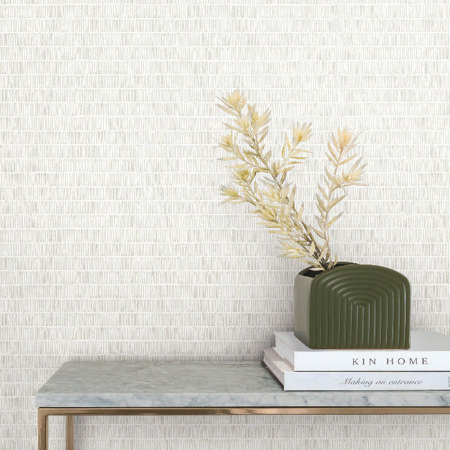 Horizontal Hash Marks Wallpaper- Neutral