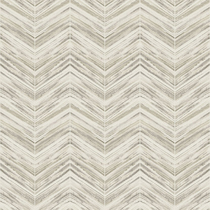 Petite Watercolor Chevron Wallpaper- Linen