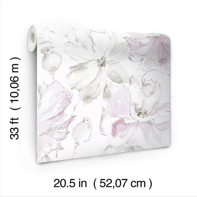 Floral Dreams Wallpaper (Berry)