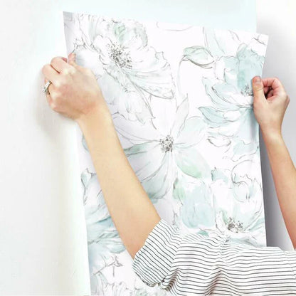 Floral Dreams Wallpaper (Mineral Green)