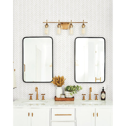 Painted Herringbone Wallpaper- Sand