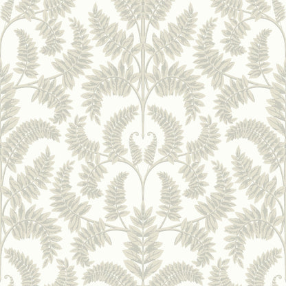 Royal Fern Damask Wallpaper- Beige