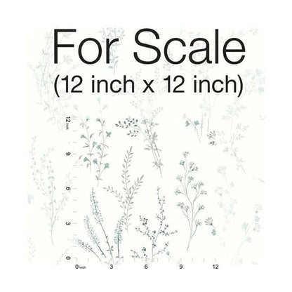 Wildflower Sprigs Wallpaper (Blue/Green)