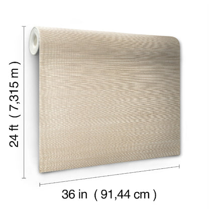Taupe Silver Plain Sisals Wallpaper- Taupe/Silver