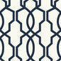 Hourglass Trellis Wallpaper- Navy/White