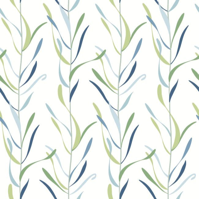 Chloe Vine Wallpaper- Peacock