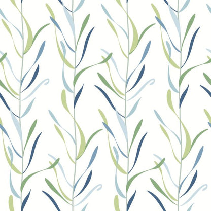 Chloe Vine Wallpaper- Peacock