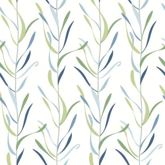 Chloe Vine Wallpaper- Peacock