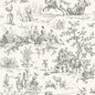 Seasons Toile Wallpaper- Grey