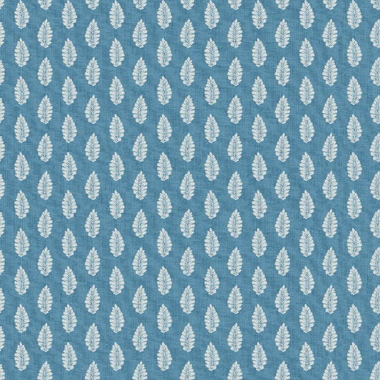 Leaf Pendant Wallpaper- Blue