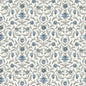 Vintage Blooms Wallpaper- Blue