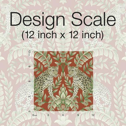 Jungle Leopard Wallpaper (Orange)