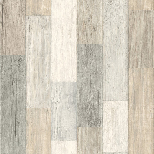 Pallet Board Wallpaper- Greys