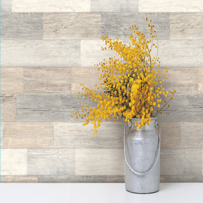 Pallet Board Wallpaper- Greys