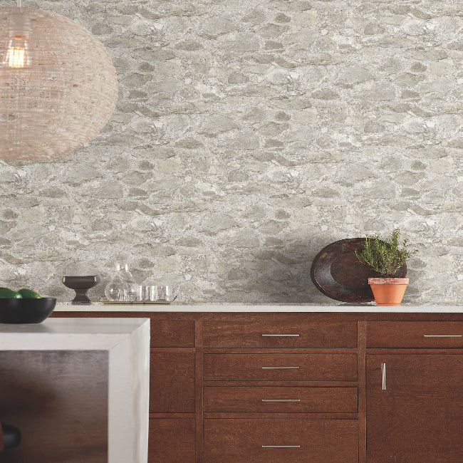 Field Stone Wallpaper- Taupe