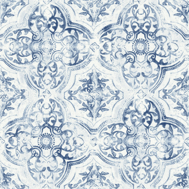 Quartet Wallpaper- White/Blue