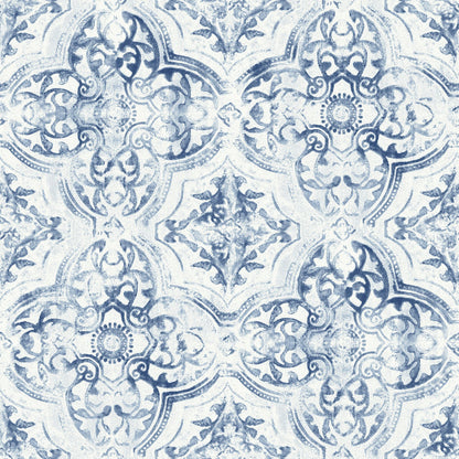 Quartet Wallpaper- White/Blue
