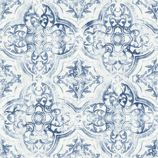 Quartet Wallpaper- White/Blue