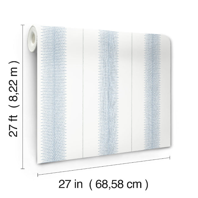 Tandem Stripe Wallpaper- Blue