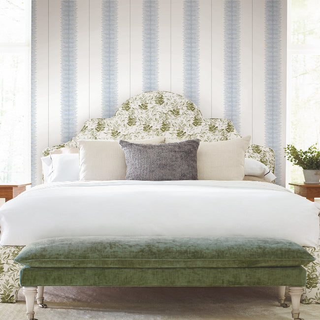 Tandem Stripe Wallpaper- Blue