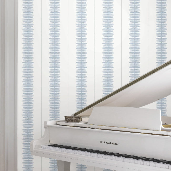 Tandem Stripe Wallpaper- Blue
