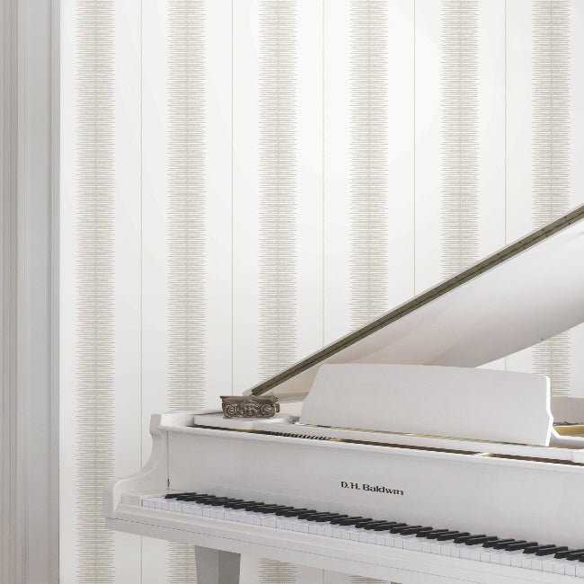Tandem Stripe Wallpaper- Taupe