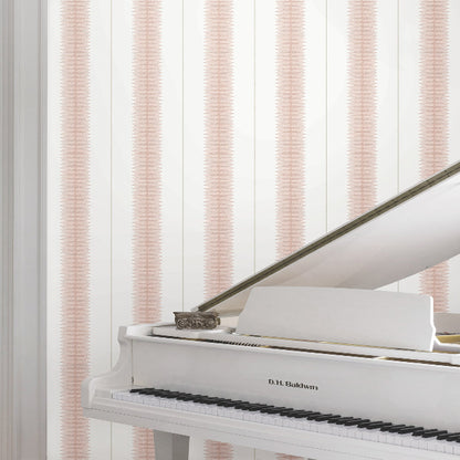 Tandem Stripe Wallpaper - Brick